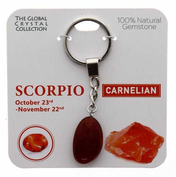 Natural Gemstones Keyring - Scorpio MBS024 - Mooroolbark Wool