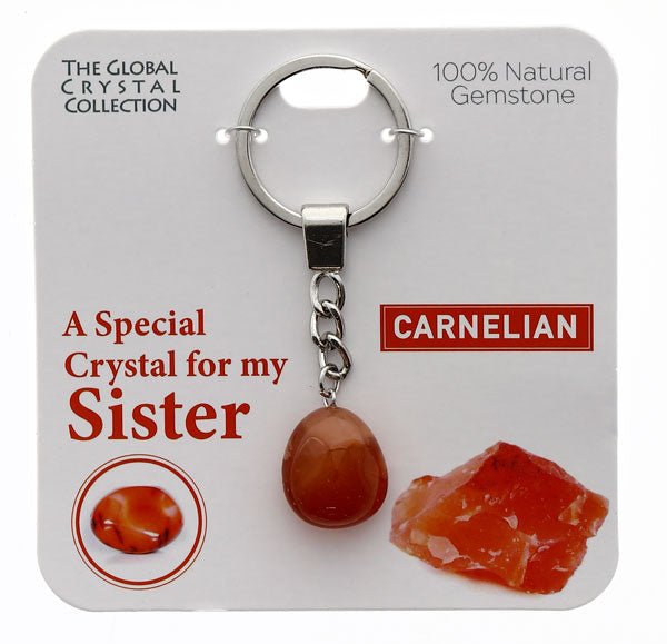 Natural Gemstones Keyring - Sister MBS090 - Mooroolbark Wool