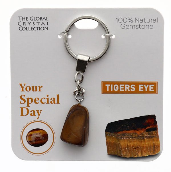 Natural Gemstones Keyring - Your Special Day MBS105 - Mooroolbark Wool