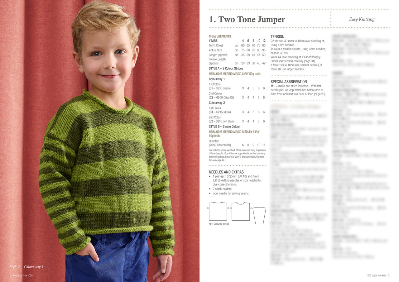 Book 1000 - Joyful Kids Knits 8 Ply
