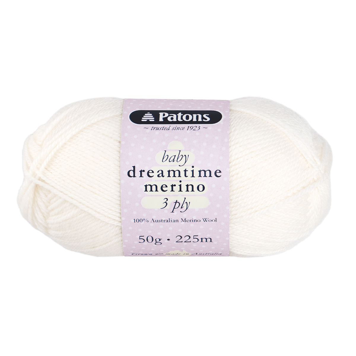 Patons Baby Dreamtime  Merino 3 ply 0049 - White - Mooroolbark Wool