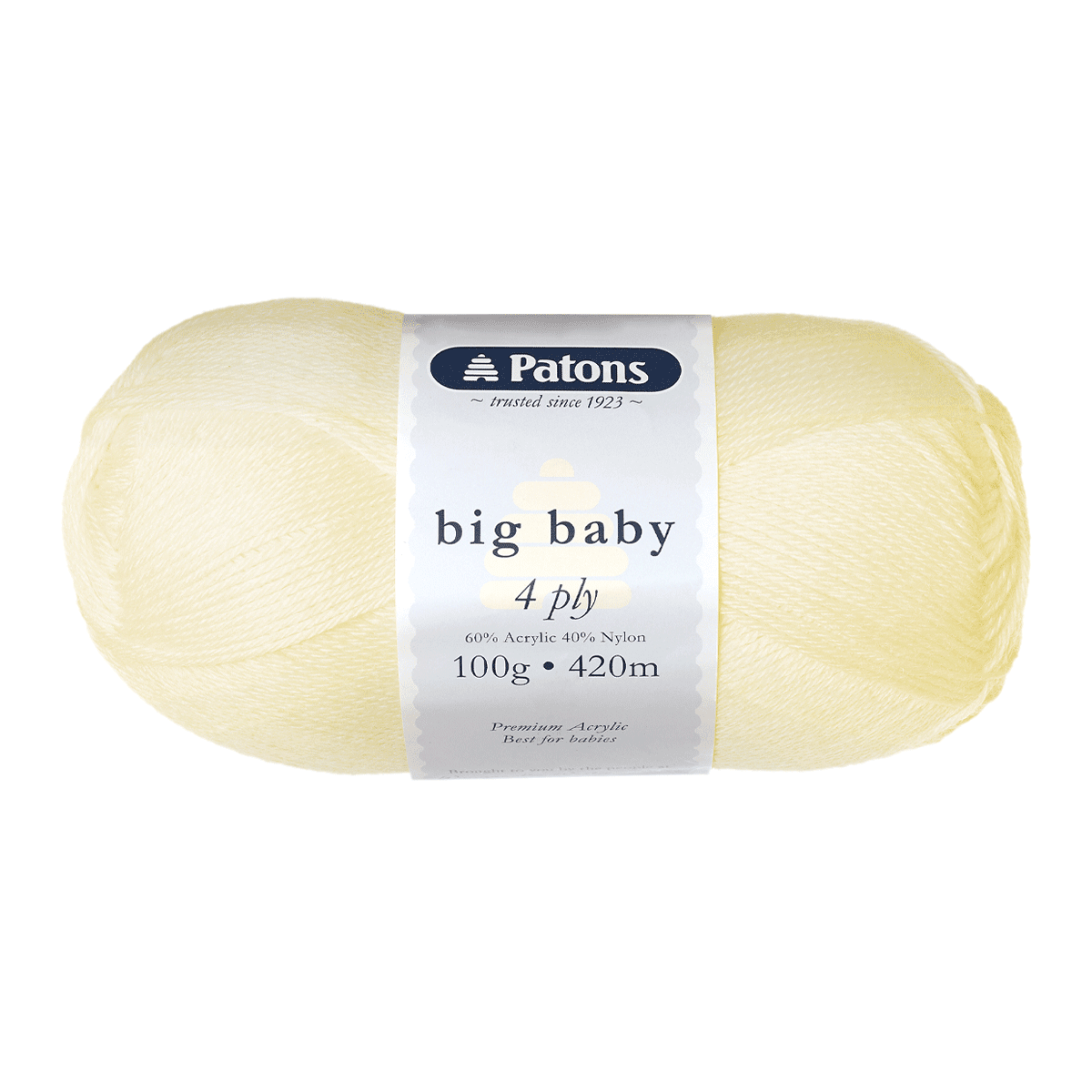 Patons Big Baby 4 Ply 2540 - White - Mooroolbark Wool