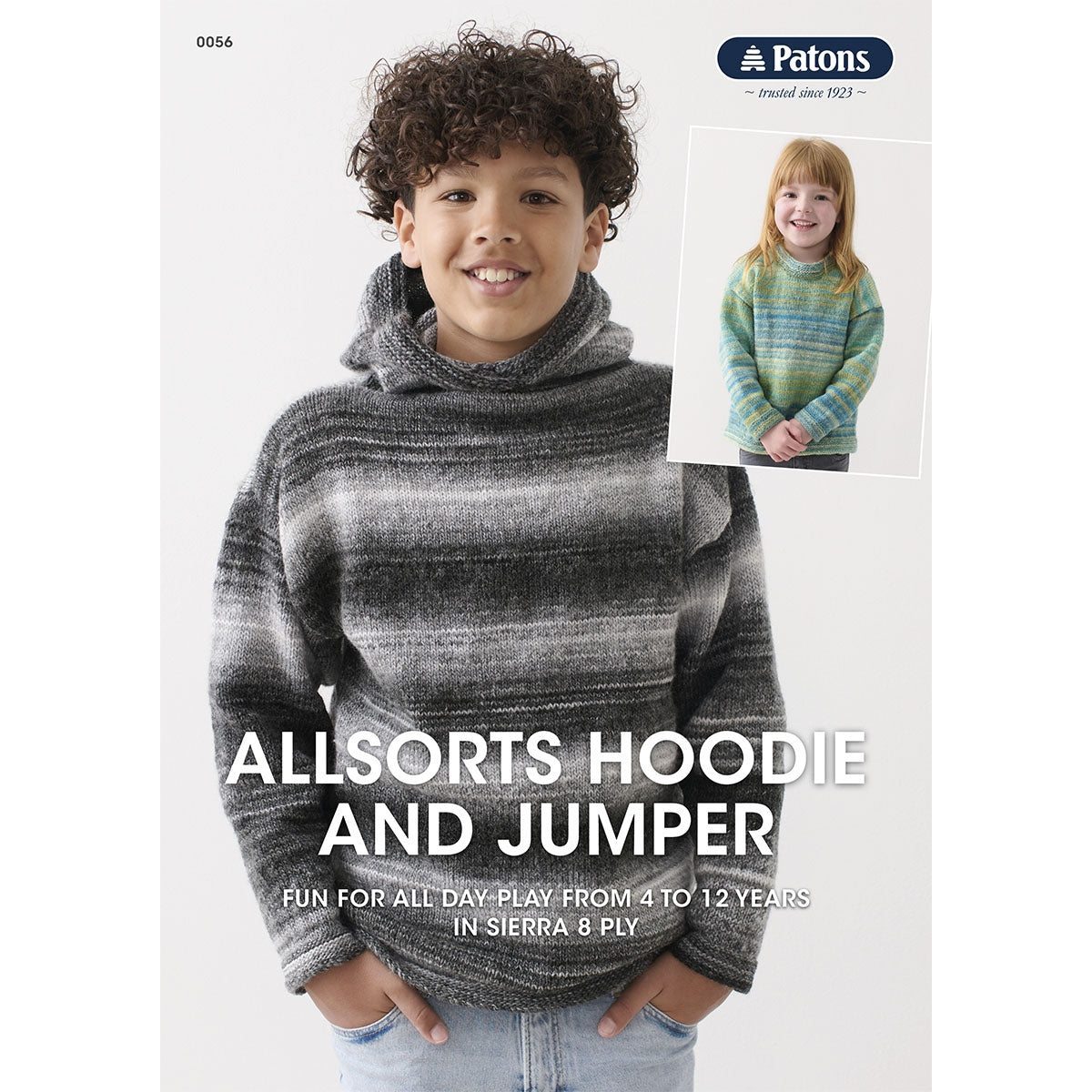 Leaflet 0056 - Patons Allsorts Hoodie & Jumper - Mooroolbark Wool