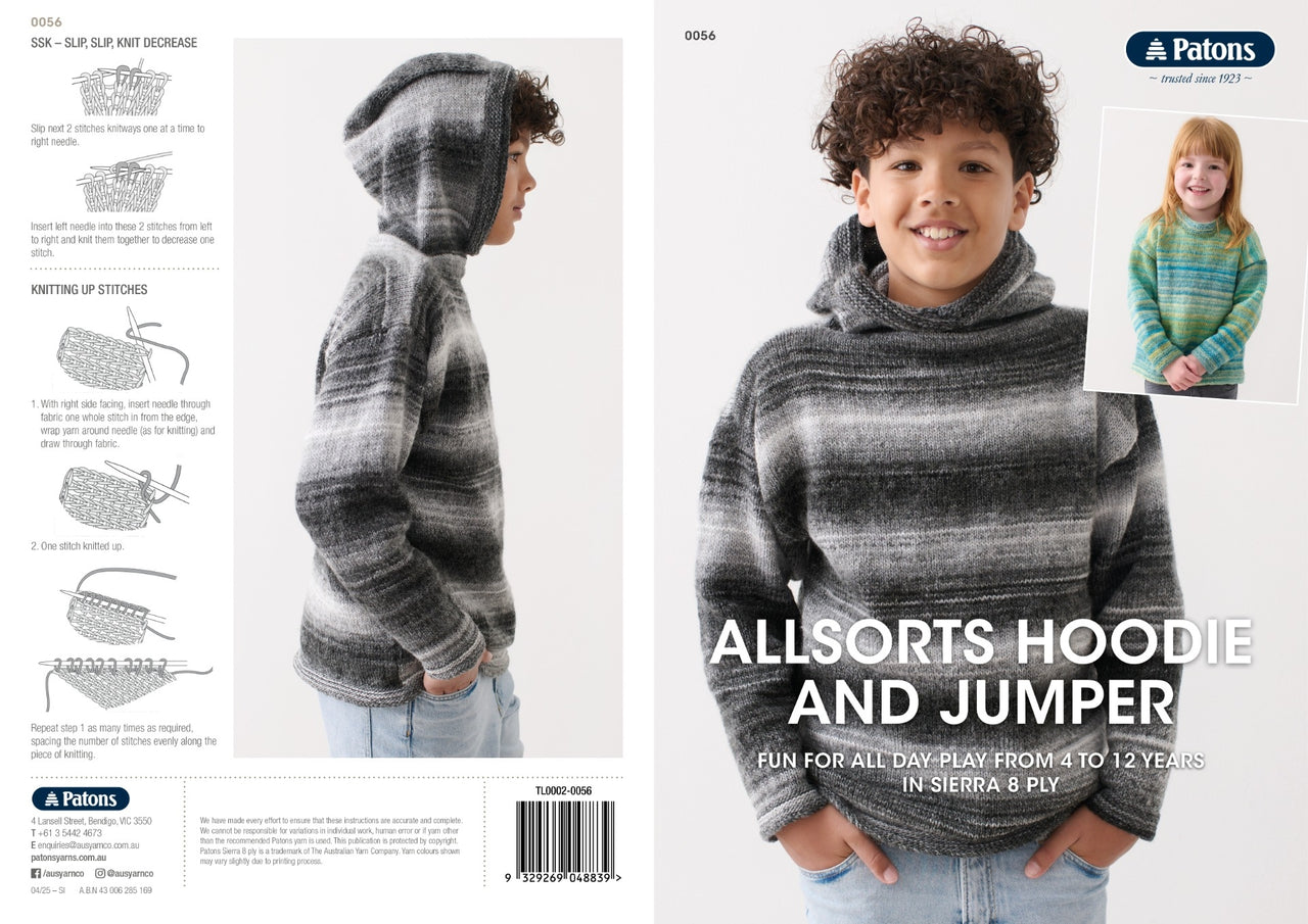 Leaflet 0056 - Patons Allsorts Hoodie & Jumper