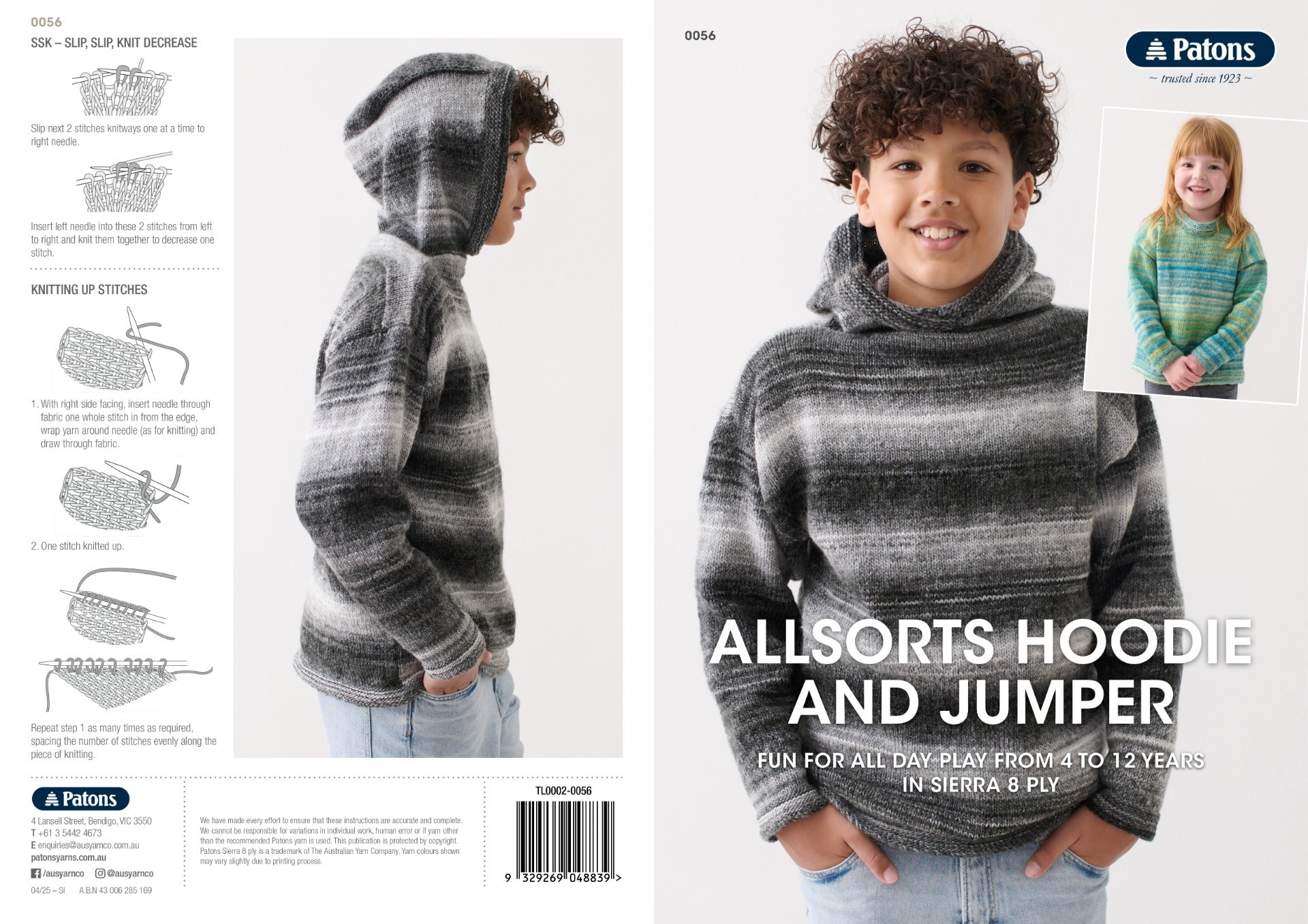 Leaflet 0056 - Patons Allsorts Hoodie & Jumper