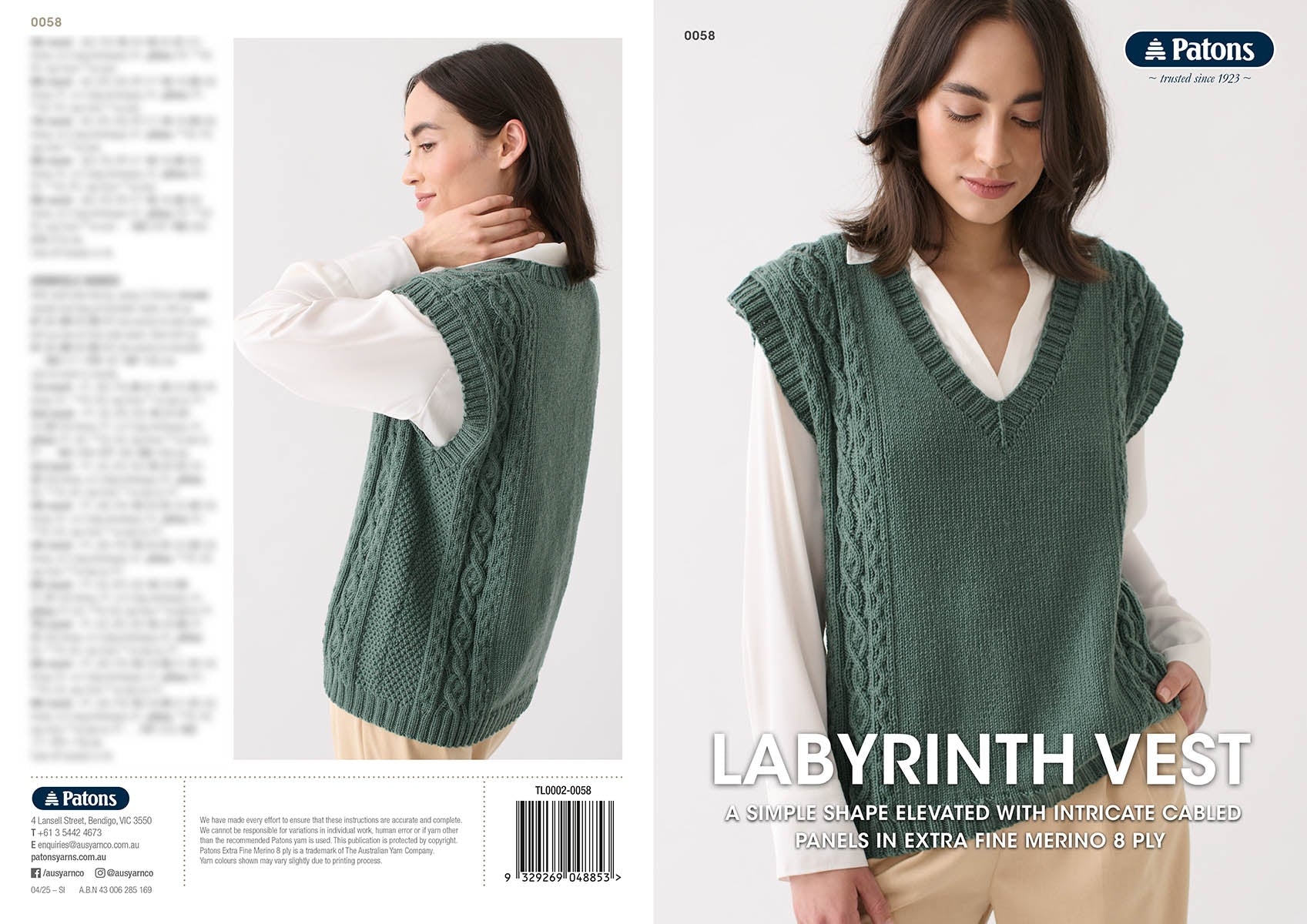 Leaflet 0058 - Patons Labyrinth Vest