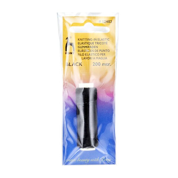 Pony Knitting in Elastic - Black S52402 - Mooroolbark Wool