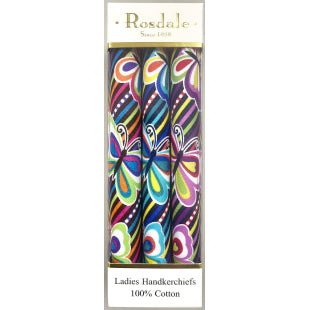 Rosdale Boxed Ladies Handkerchiefs 3pk - L219B - Mooroolbark Wool