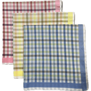 Rosdale Handkerchiefs - L123L - Pink Check - Mooroolbark Wool