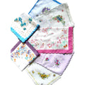 Rosdale Ladies Floral Scallop Edge Handkerchiefs- Lemon Floral - Mooroolbark Wool