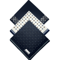 Rosdale Men's Armando Caruso Handkerchiefs M343C - Navy with border - Mooroolbark Wool