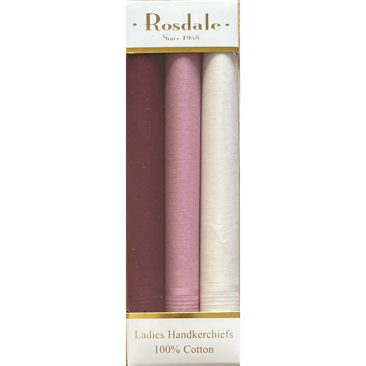 Rosdale Ladies European Plain Dye Handkerchiefs (3 Pack) L576B3