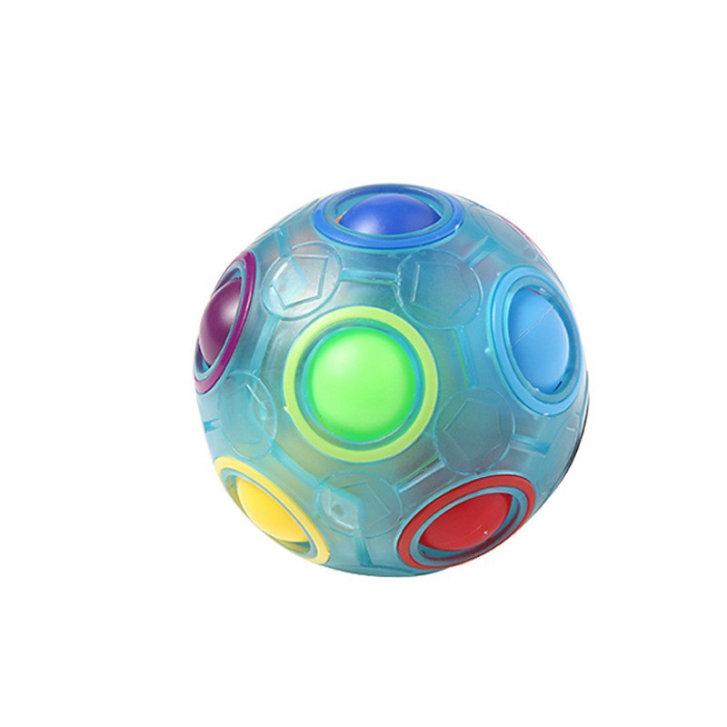 Rubiks Rainbow Ball Blue Glow