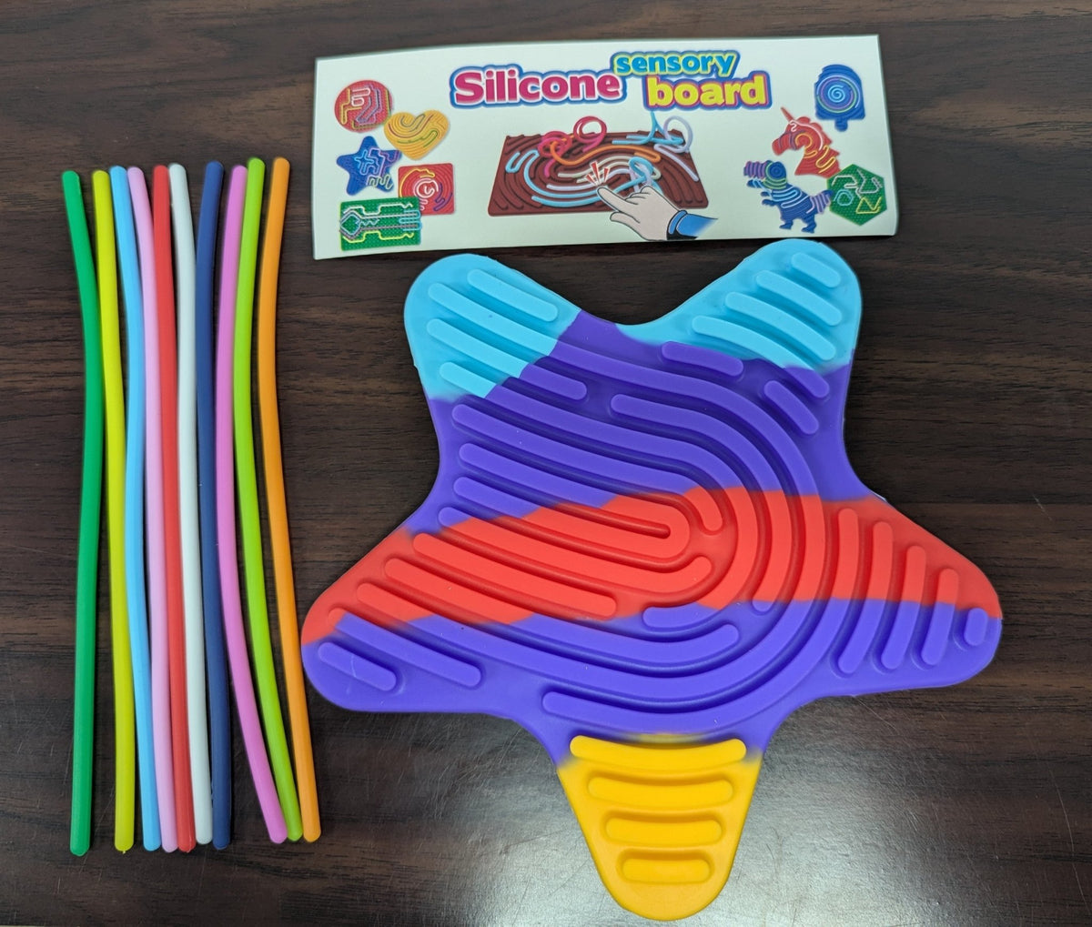 Silicone Sensory Board - Rainbow Star - Mooroolbark Wool
