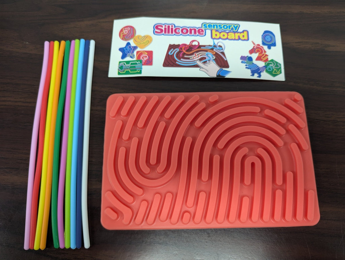Silicone Sensory Board - Red Rectangle - Mooroolbark Wool