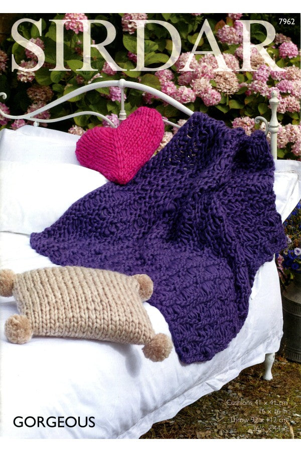 Leaflet 7962 - Sirdar Cushion & Throw