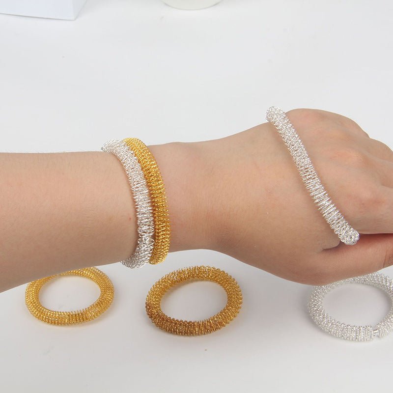 Spiky Sensory Jewellery - Bracelet Gold - Mooroolbark Wool