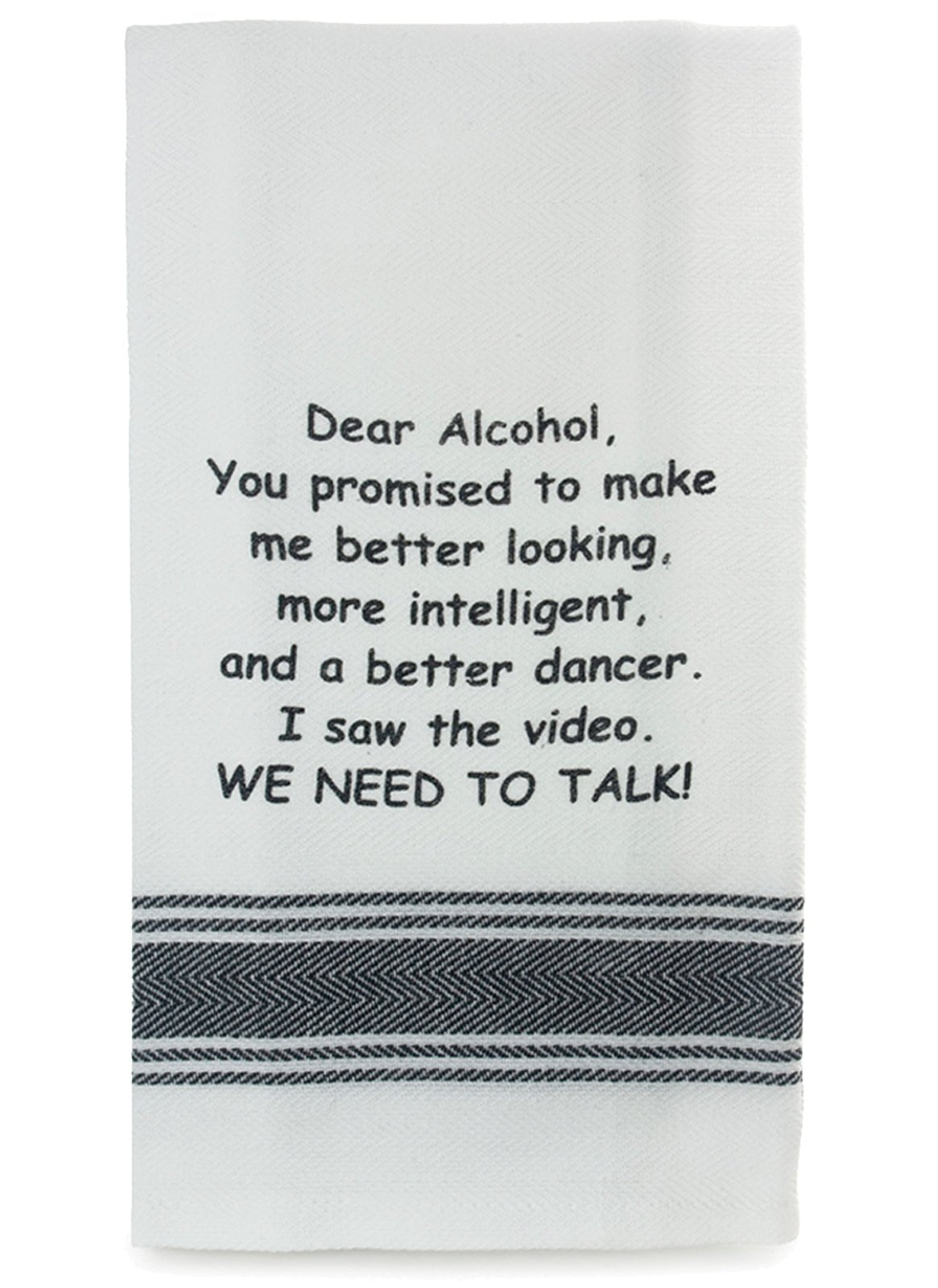 Talk'n Tea Towels - Dear Alcohol - Mooroolbark Wool