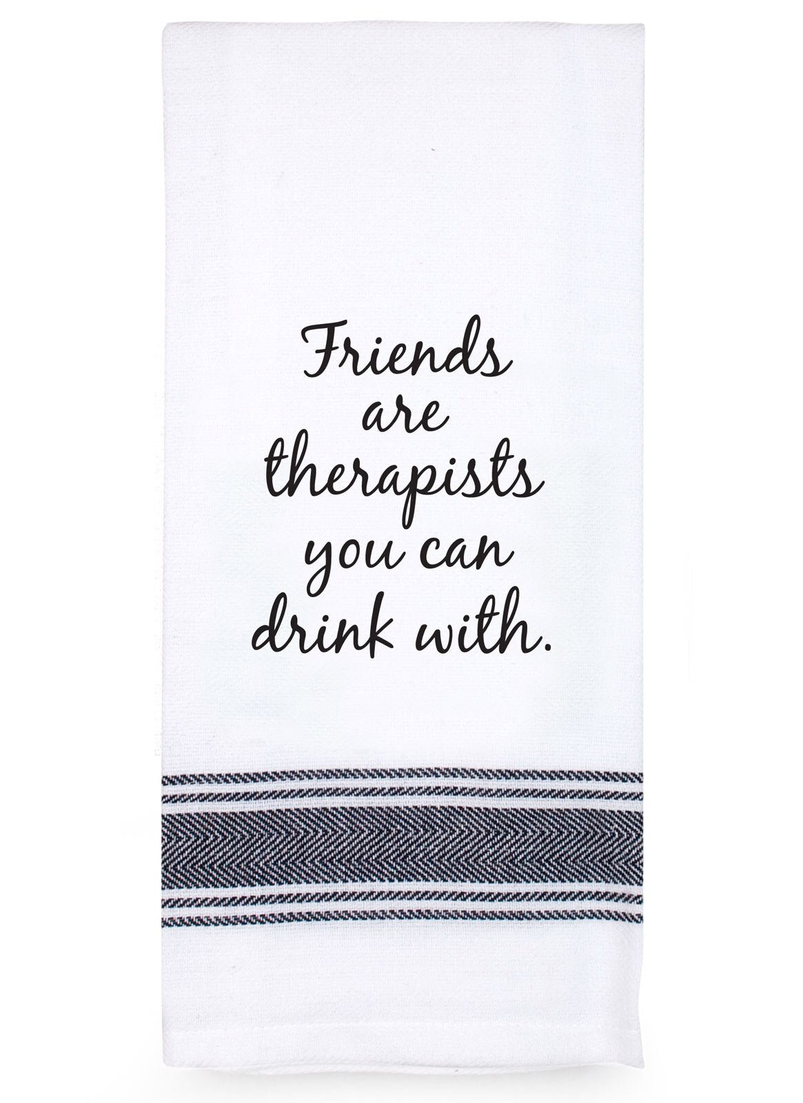 Talk'n Tea Towels - Friends Are Therapists - Mooroolbark Wool