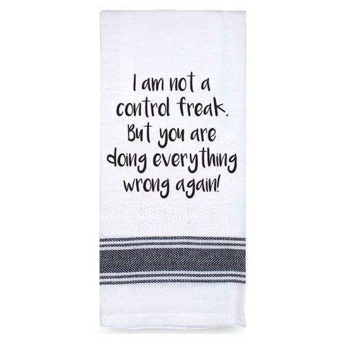 Talk'n Tea Towels - I am not a control freak - Mooroolbark Wool