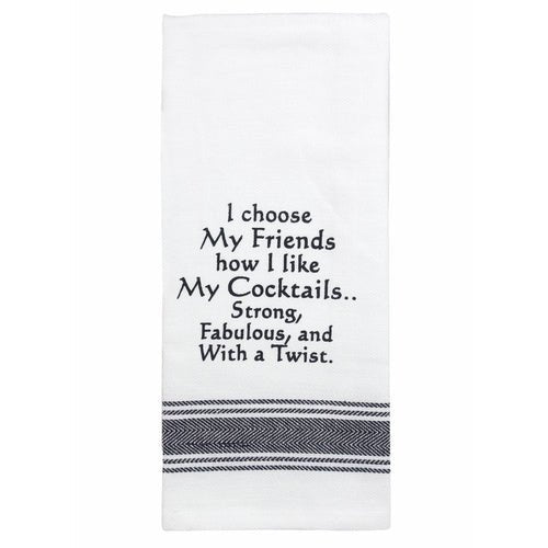 Talk'n Tea Towels - I choose my friends - Mooroolbark Wool