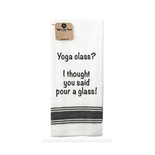 Talk'n Tea Towels - Yoga Class? - Mooroolbark Wool