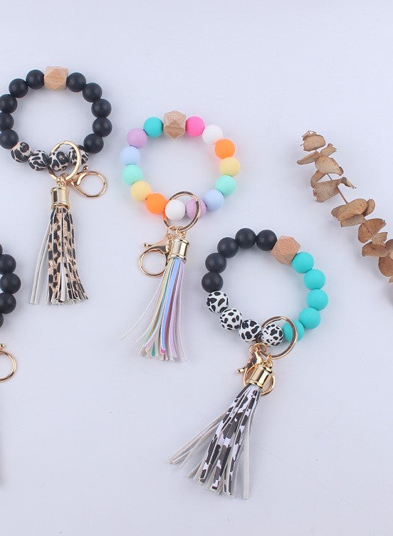 Tassel Wristlet Keychain - assorted