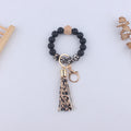 Tassel Wristlet Keychain - leopard
