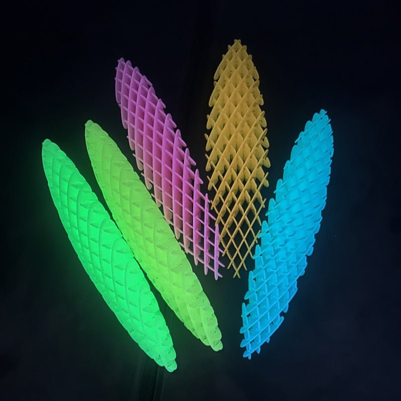 Telescopic Fidget Worm - Small Glow in Dark - Mooroolbark Wool