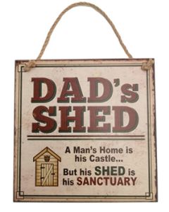 Vintage Wooden Plaque Dads Shed - AHS006