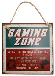 Vintage Wooden Plaque Gaming Room - AHS014