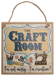 Vintage Wooden Plaque The Craft Room - AHS019