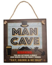 Vintage Wooden Plaque Man Cave - AHS015