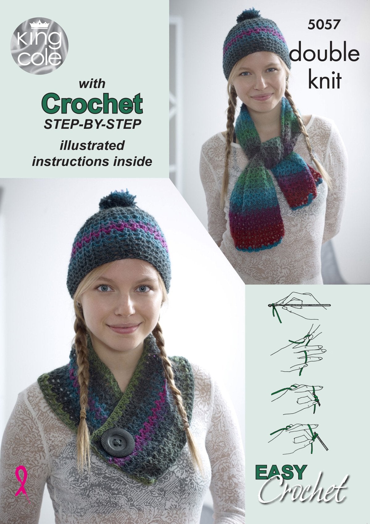 A picture of Leaflet 5057 - King Cole Riot DK - Crochet, by King Cole, on a white background.