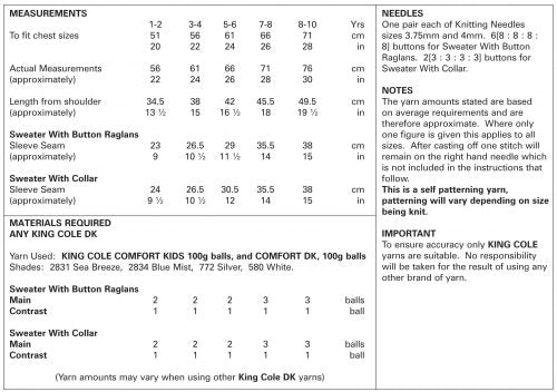 A picture of Leaflet 5108 - King Cole Double Knit, by King Cole, on a white background.
