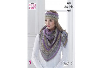A picture of Leaflet 5401 - King Cole Riot DK - Crochet, by King Cole, on a white background.