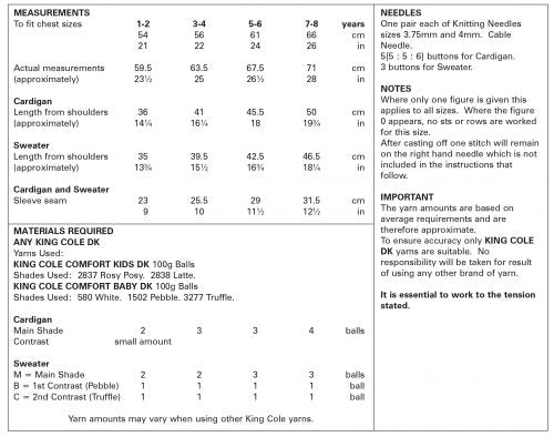 A picture of Leaflet 5432 - King Cole Double Knit, by King Cole, on a white background.