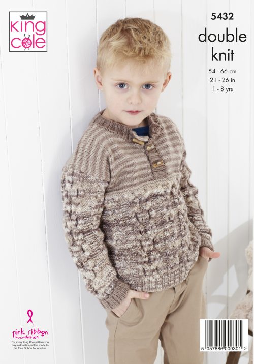 A picture of Leaflet 5432 - King Cole Double Knit, by King Cole, on a white background.