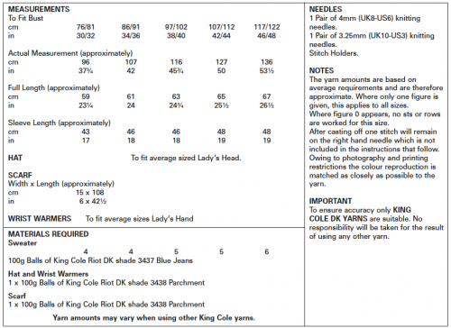 A picture of Leaflet 5630 - King Cole Riot DK, by King Cole, on a white background.