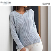 A picture of Leaflet TX682 - Fiddlesticks Rib Jumper "Gia", by Fiddlesticks, on a white background.