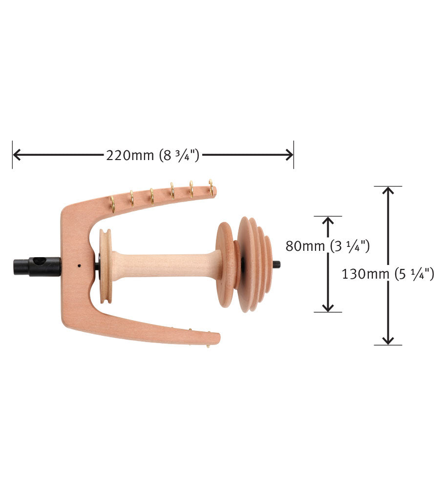 Ashford Double Drive Flyer With Whorl and Bobbin - DDFW  size