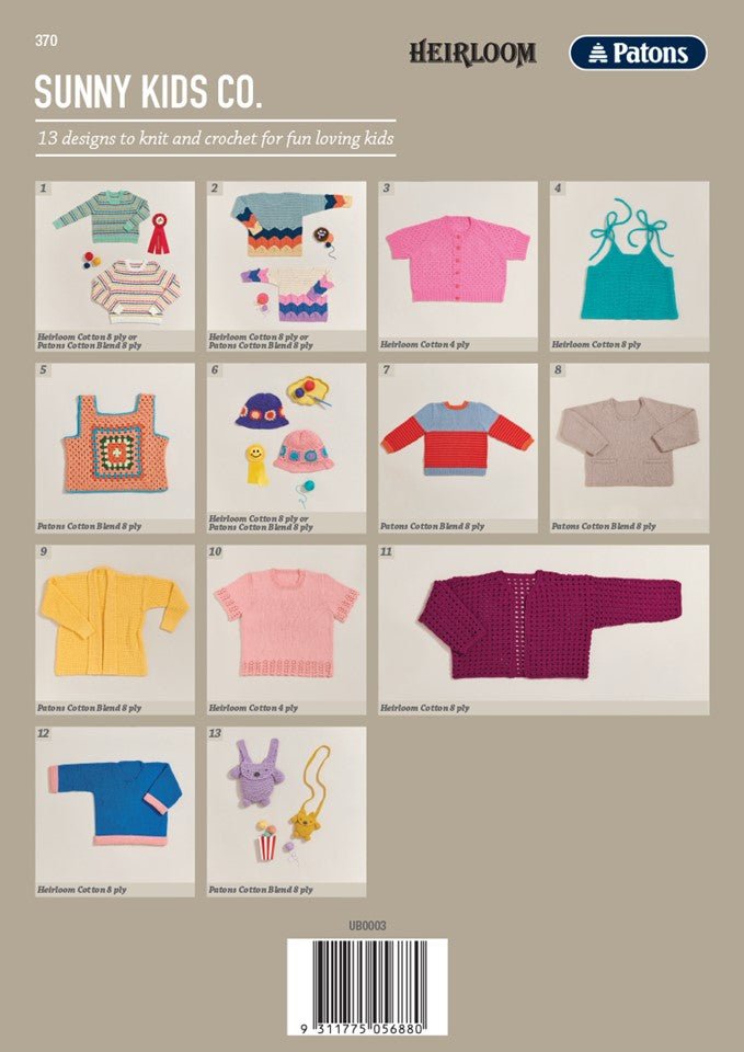 Book 370 - Sunny Kids Co - Mooroolbark Wool