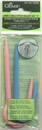 Cable Stitch Holder U Set - Jumbo - Clover - Mooroolbark Wool