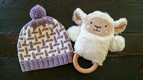 Debra Kinsey Knits - Baby Acacia Mosaic Beanie - Mooroolbark Wool