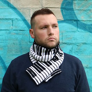 Debra Kinsey Knits - Piano Colourwork Scarf - Mooroolbark Wool
