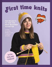 A picture of First Time Knits, by Can Do Books, on a white background.