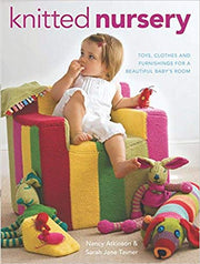 A picture of Knitted Nursery Book, by Knitting Fever, on a white background.
