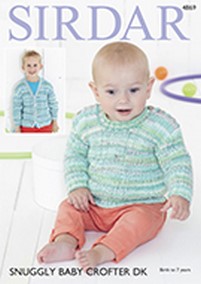 Leaflet 4869 - Sirdar Snuggly Baby Crofter DK jumper & cardigan