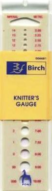 A picture of Knitting Gauge, by Birch, on a white background.