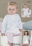 A picture of Leaflet 4602 - Snuggly Spots DK Birth to 7 yrs, by Mooroolbark Wool, on a white background.